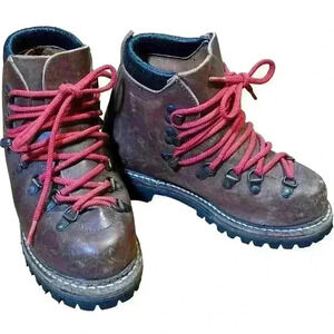 Vintage Dexter Brown Leather Hiking Mountain Boots Vibram Soles Men’s Size 5 USA